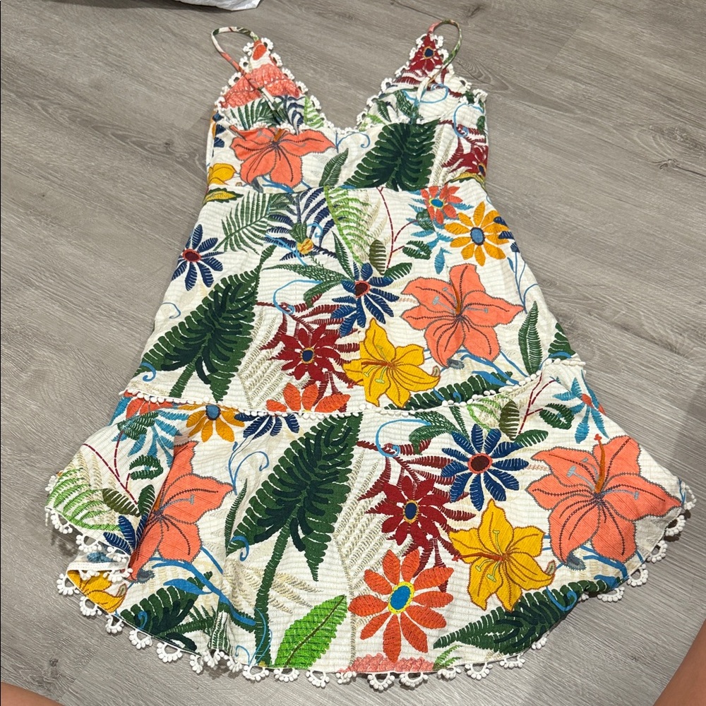FARM Rio Multi-Color Tropical Floral Mini Dress - Picture 3 of 3